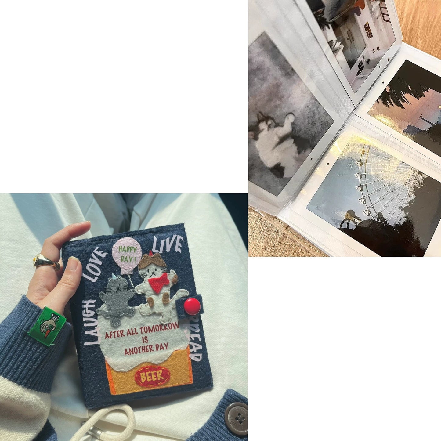 Cute Cat Felt Photo Album