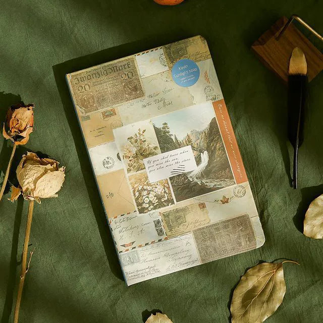 European Vintage-Style Illustrated Notebook